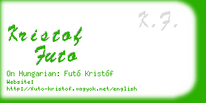 kristof futo business card
