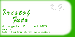 kristof futo business card